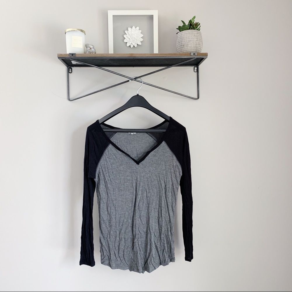 ❀ 2/$25 ❀ Notched Neck Baseball Tee